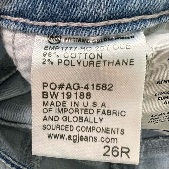 AG Denim The Farrah Skinny Ankle High Rise Destroyed Hem 26R BW19188 - Picture 10 of 15